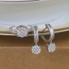 1.26 CTW Diamond Earrings & Ring Set 14k White Gold JS153-WG