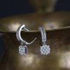 .72 CTW Diamond Dangling Earrings 14k White Gold JS153E-WG