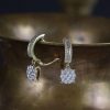 .70 CTW Diamond Dangling Earrings 14k Yellow Gold JS153E-YG