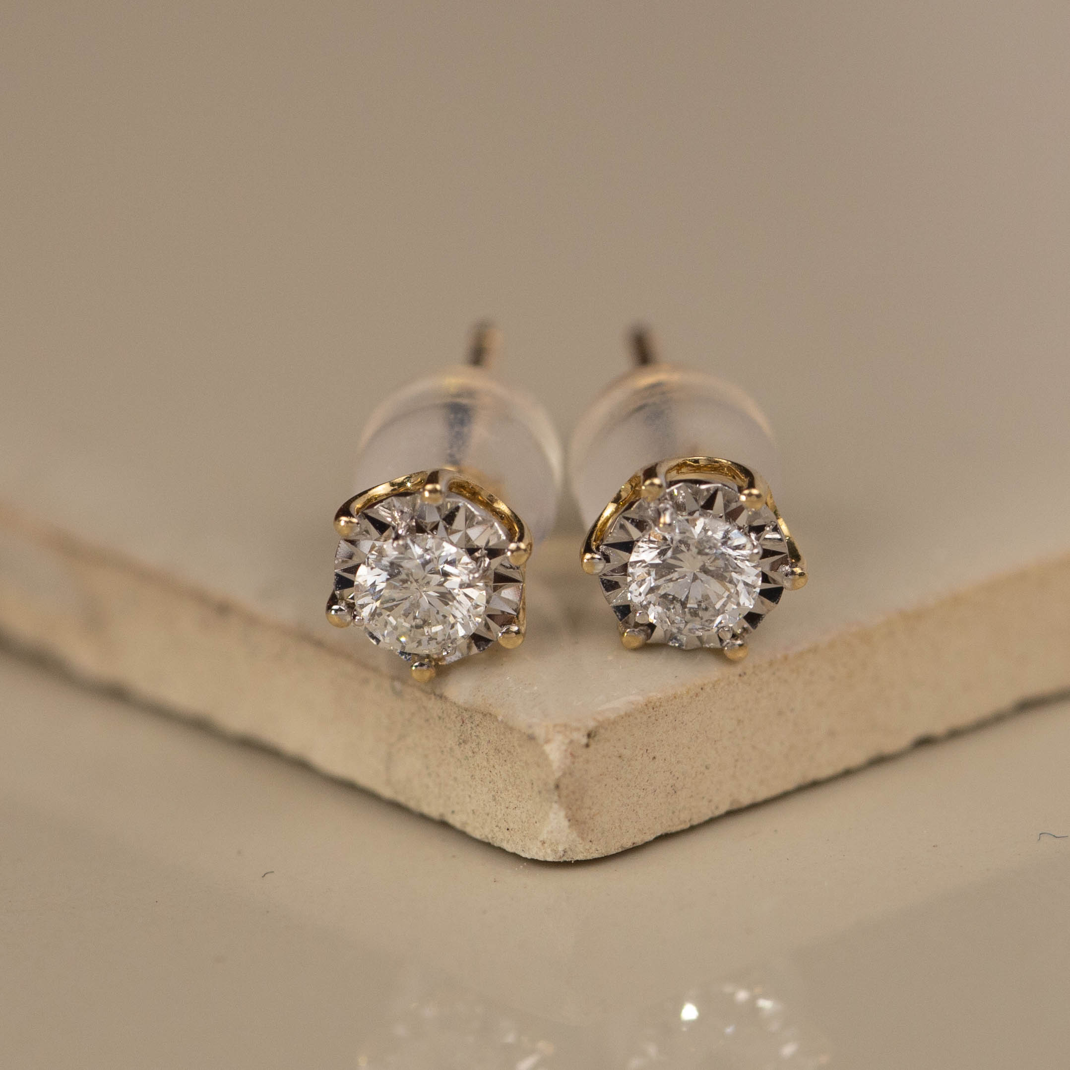 .20 CTW Diamond Earrings 18K Twotone Gold JS53E-YG