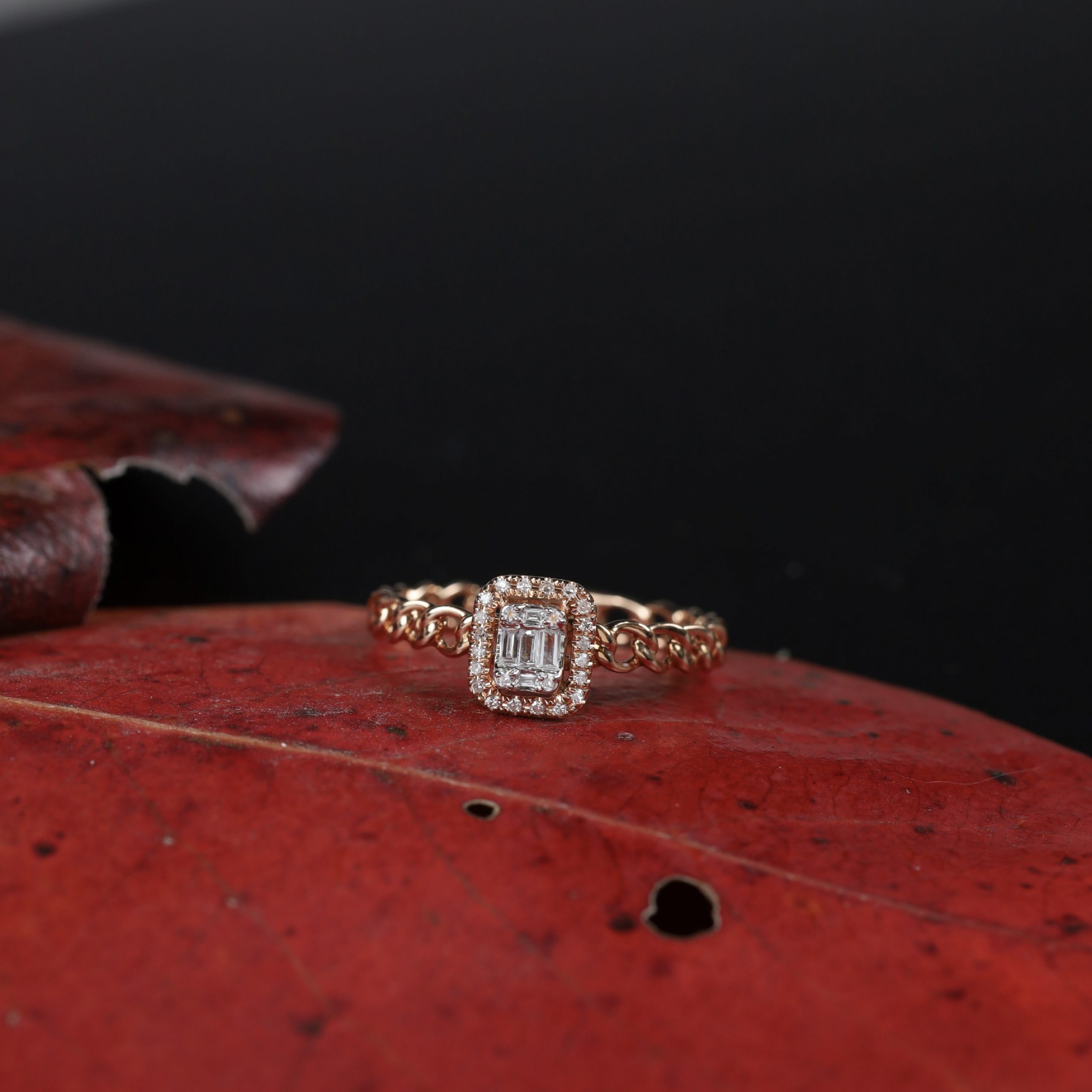 .12 CTW Diamond Ring 14k White and Rose Gold JS96R