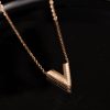.067 CTW Diamond Necklace 18k Rose Gold N127R