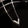 .07 CTW Diamond Necklace 18k White Gold N127W
