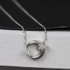 .051 CTW Diamond Necklace 18k White Gold N167W