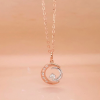 .064 CTW Diamond Necklace 18k White & Rose Gold N157