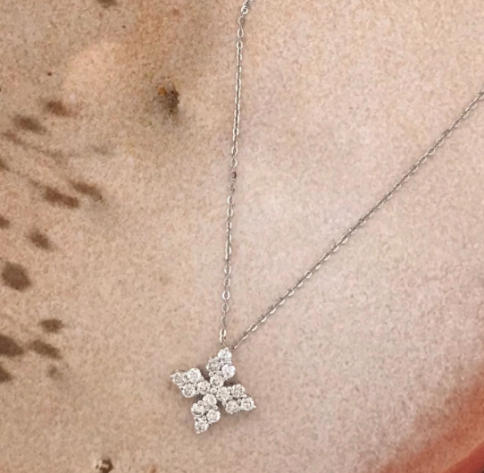 .56 CTW Diamond 18K White Gold Necklace N110