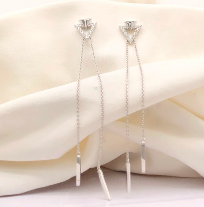 .068 CTW Diamond Earrings 18k White Gold E639W