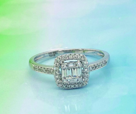 .176 CTW Diamond Ring 14k White Gold JS75R