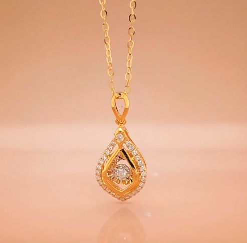 .15 CTW Diamond Necklace 18k Yellow Gold N160Y