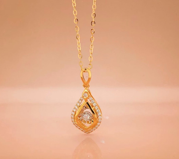 .15 CTW Diamond Necklace 18k Yellow Gold N160Y