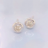 .30 CTW Diamond Donut Earrings 18k White Gold E372W