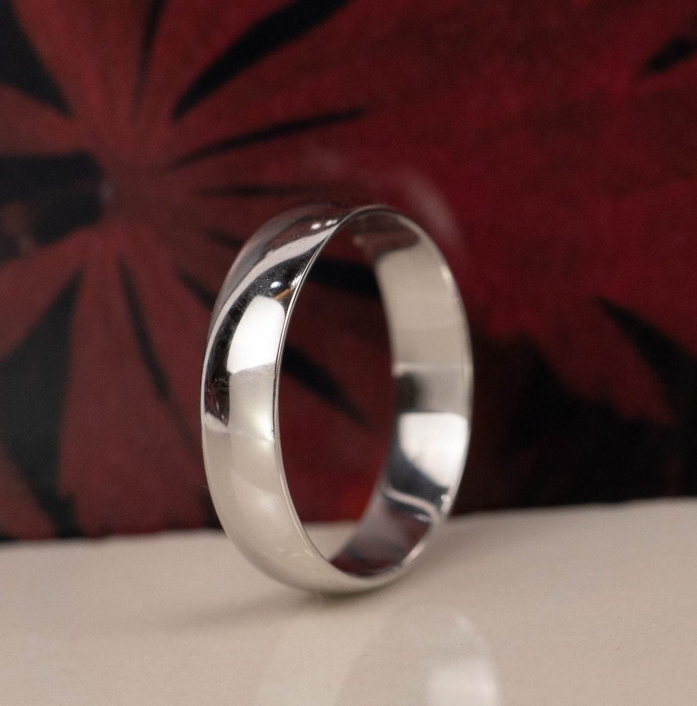 Men’s Wedding Ring 14k White Gold WR259