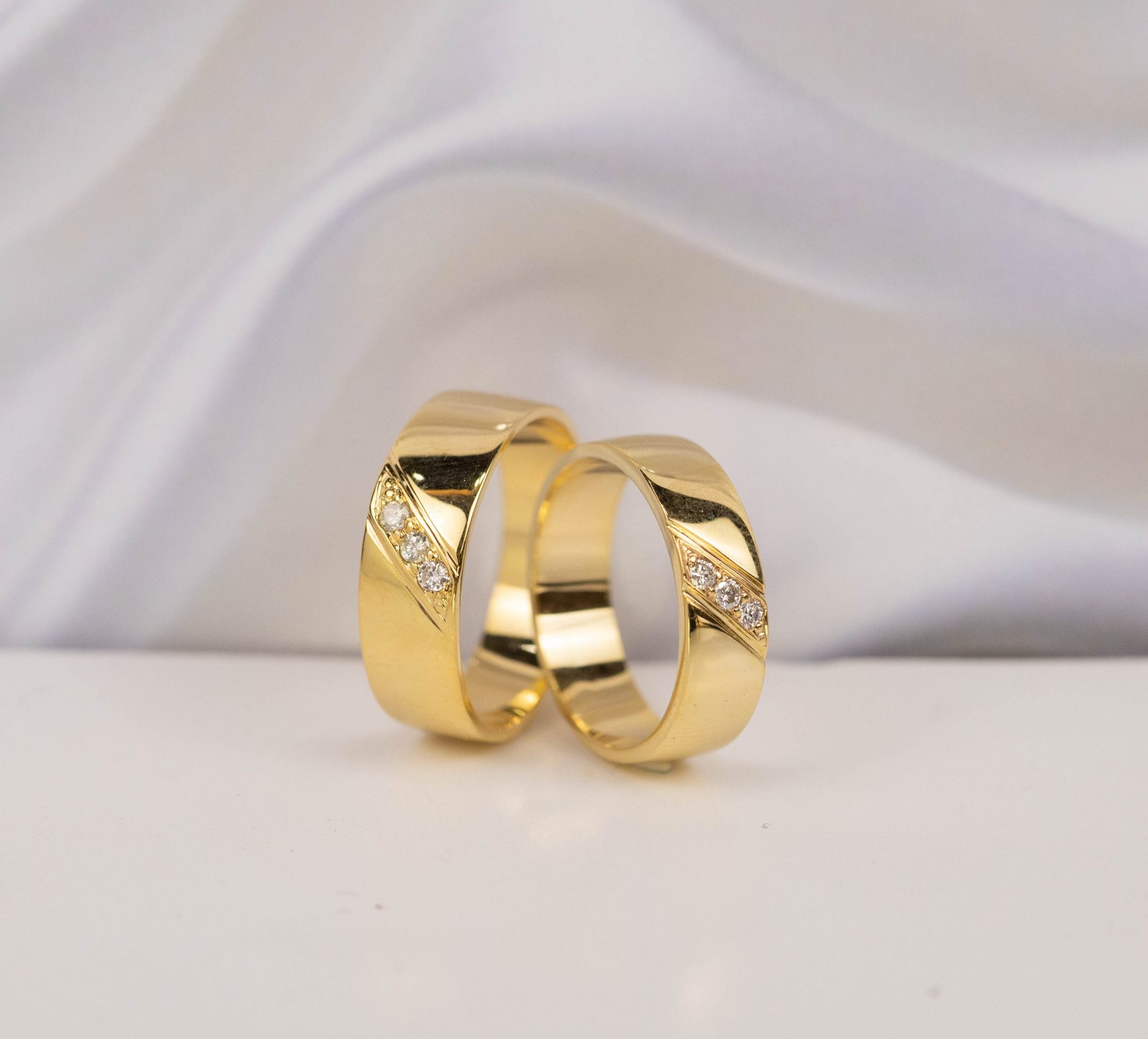 .195 CTW Diamond Wedding Ring 14k Yellow Gold WR261