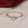 .025 Carat Diamond Engagement Ring 18k White Gold ER615
