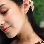 Mikaela Martinez wearing Sep Vergara Fine Jewelry Twotone Gold Diamond Earrings