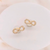 .18 CTW Diamond Infinity Earrings 18k Yellow Gold E720Y