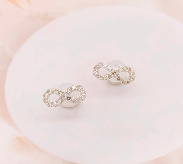 .18 CTW Diamond Infinity Earrings 18k White Gold E720W