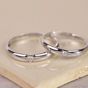 .065 CTW Diamond Wedding Ring 18k White Gold WR294 IMS sep