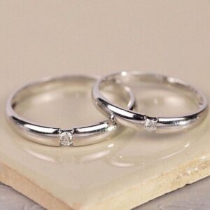 .065 CTW Diamond Wedding Ring 18k White Gold WR294 IMS sep