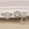 1.18 CTW Diamond Earrings and Ring 14k White Gold JS164