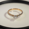 .122 CTW Diamond Engagement Ring 18k Twotone Gold ER725