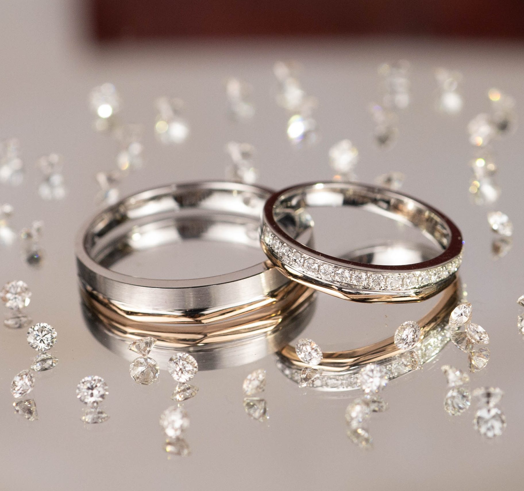 .217 CTW Diamond Wedding Ring 18k Twotone Gold WR288