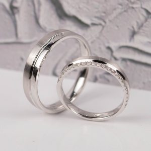 .185 CTW Diamond Wedding Ring 18k White Gold WR293