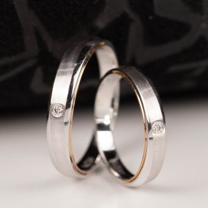 .033 CTW Diamond Wedding Ring 18k Twotone Gold WR297