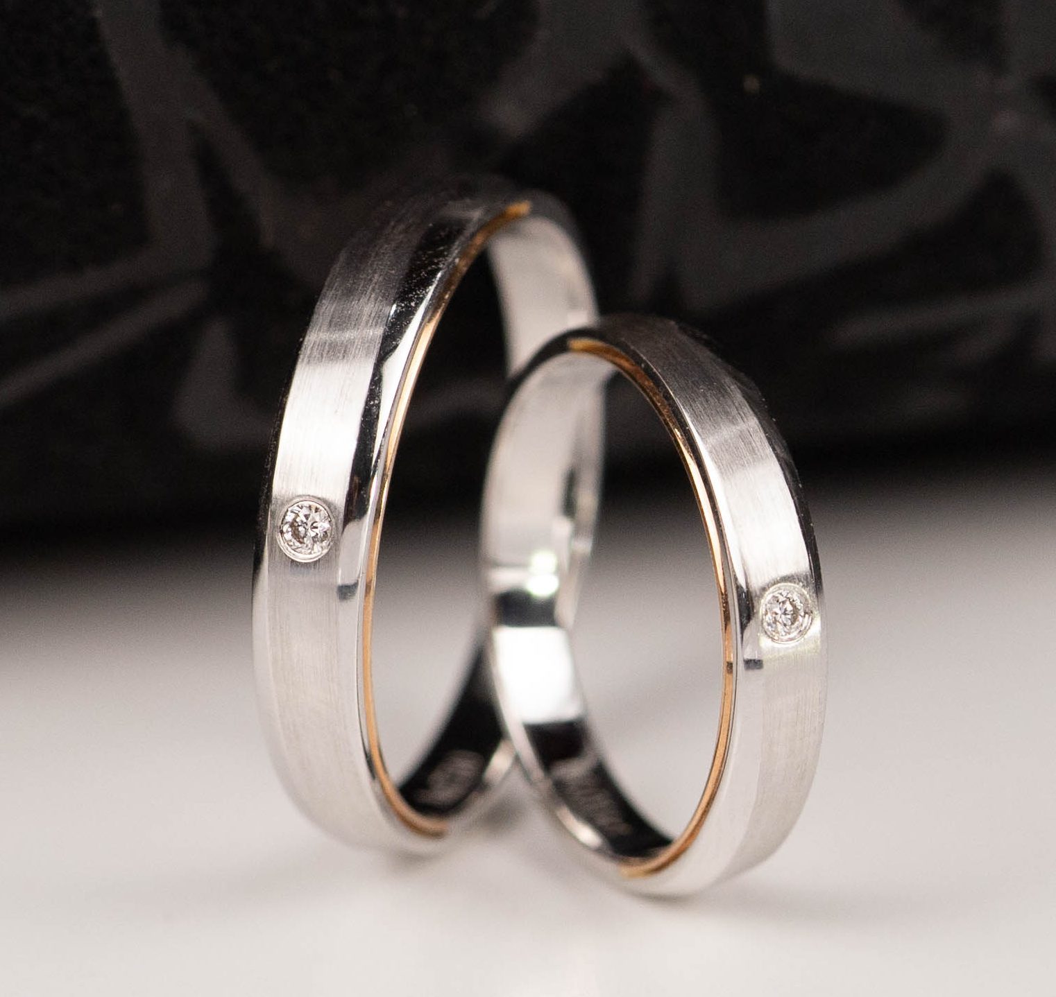.033 CTW Diamond Wedding Ring 18k Twotone Gold WR297