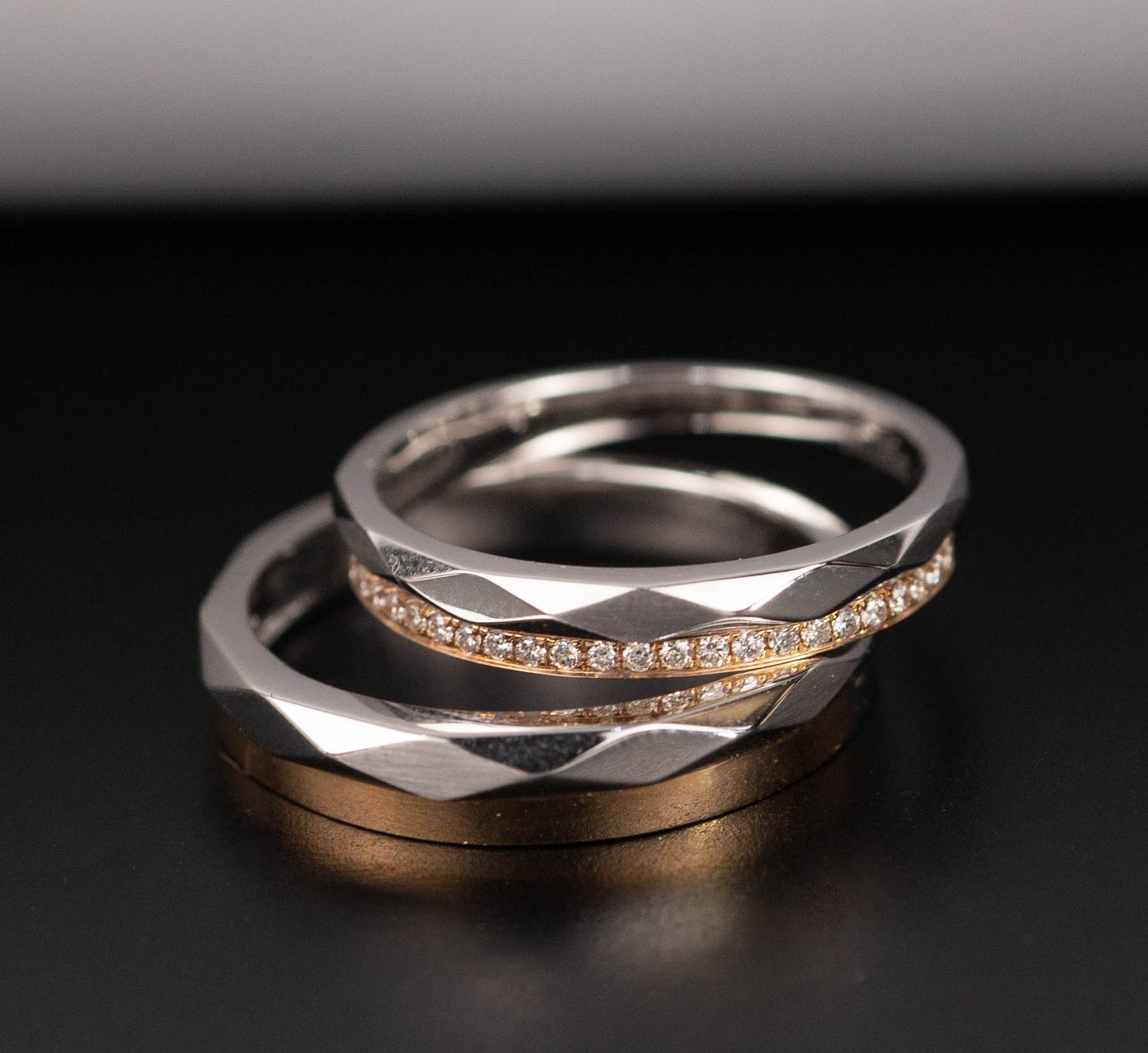 .106 CTW Diamond Wedding Ring 18k Twotone Gold WR298