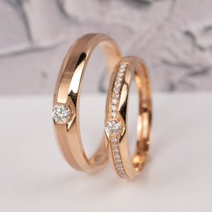 .242 CTW Diamond Wedding Ring 18k Rose Gold WR303