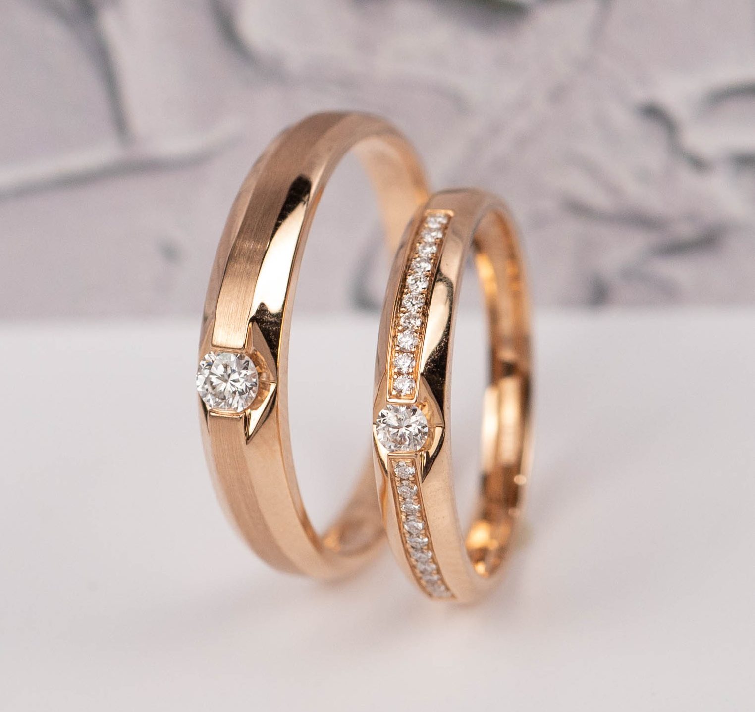 .242 CTW Diamond Wedding Ring 18k Rose Gold WR303