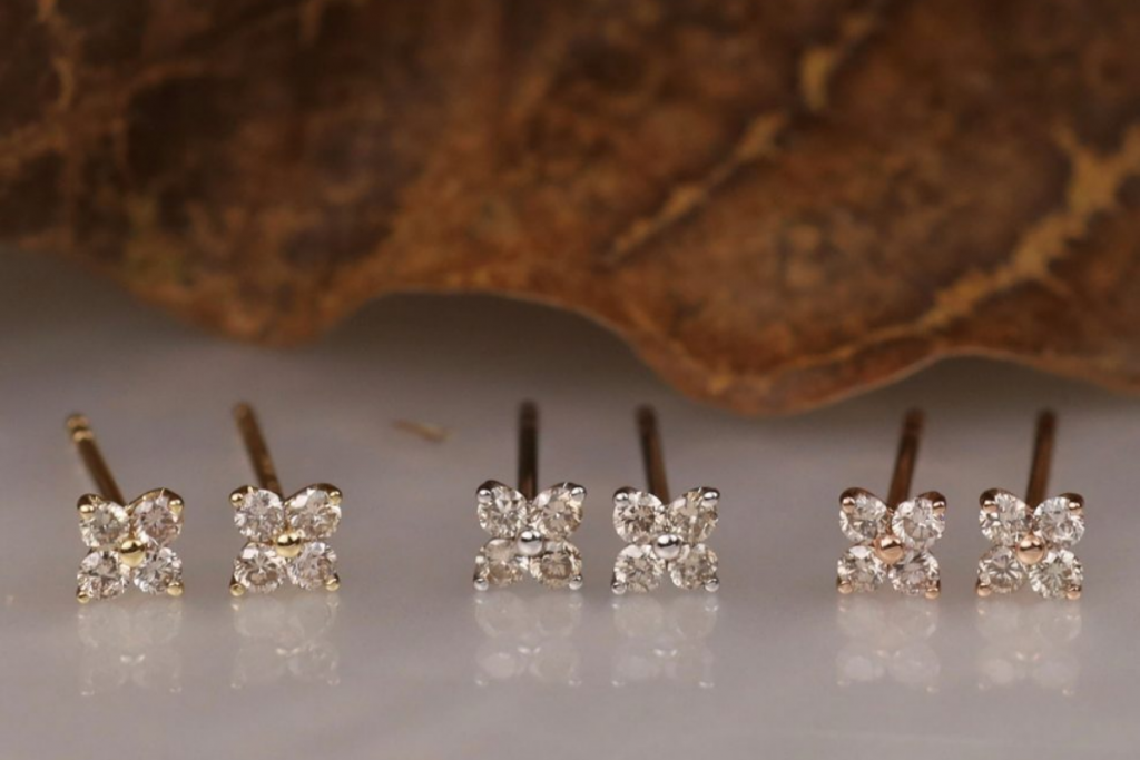 Diamond Stud Earrings by Sep Vergara