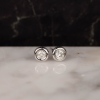 .60 CTW Diamond Donut Earrings 18K White Gold E814