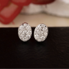 .44 CTW Diamond Earrings 18K White Gold E803