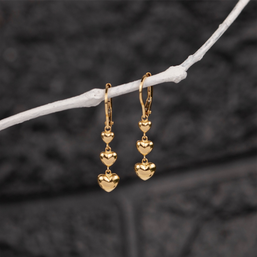Dangling Earrings 18k Yellow Gold JS168E