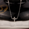 .15 CTW Diamond Cross Necklace 18k White Gold N198