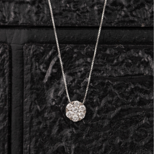 .60 CTW Diamond Necklace 18k White Gold N199