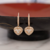 .66 CTW Diamond Dangling Earrings 18k Rose Gold E716R