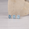 3.45 CTW Blue Topaz w/.41 CTW Diamond Jewelry Set 18k White Gold JS171