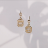 .00 CTW Diamond Dangling Earrings 18k Yellow Gold E857