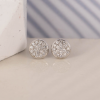 1.06 CTW Diamond Earrings 18k White Gold E842