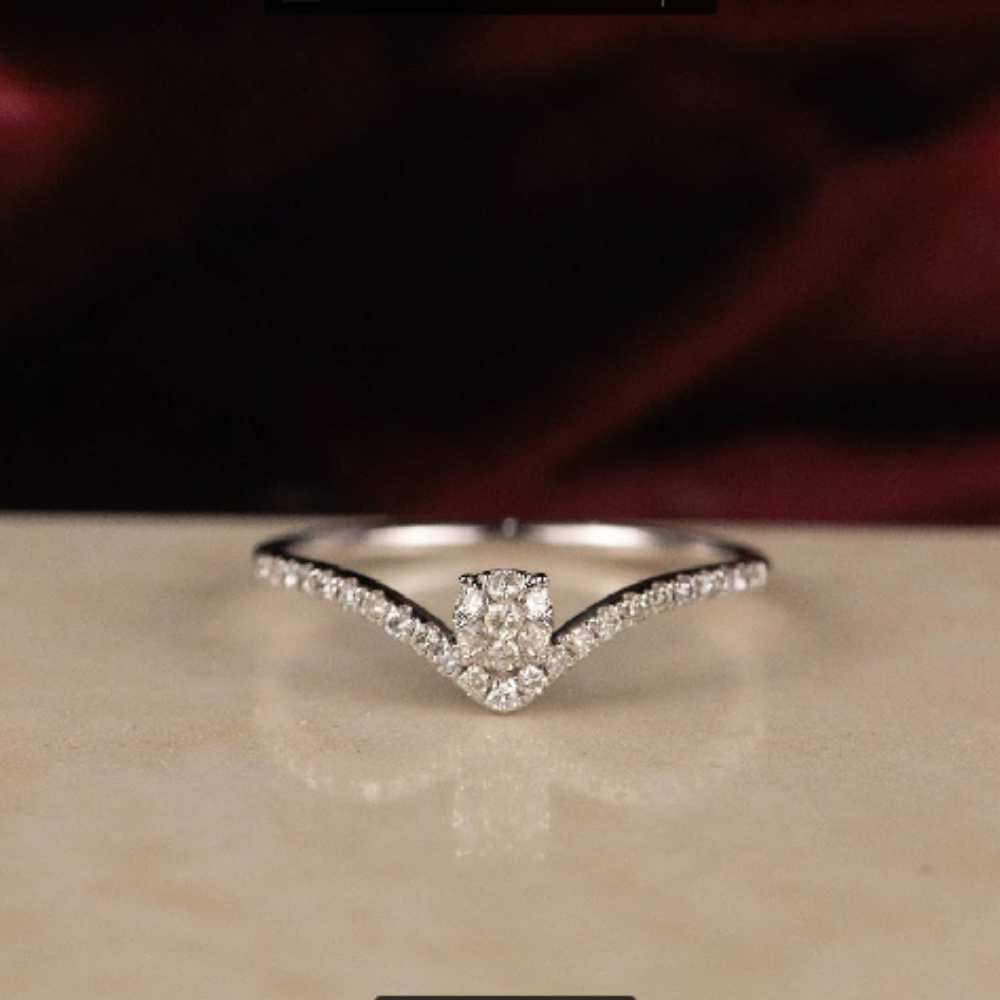 .20 CTW Diamond Engagement Ring 18k White Gold ER796