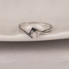 .017 Carat Diamond Engagement Ring 18k White Gold ER809 IMS (IZ)
