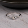 .023 Carat Diamond Engagement Ring 18k White Gold ER818 IMS (IZ)