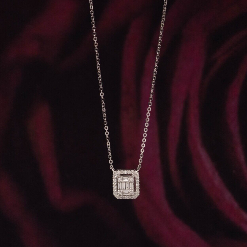 .14 CTW Diamond Necklace 14K White Gold N194W