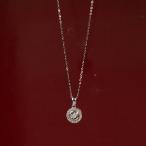 .076 CTW Diamond Necklace 14k White Gold JS129N-WG