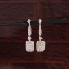 .88 CTW Diamond Dangling Earrings 18k White Gold E847