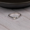 .019 Carat Diamond Engagement Ring 18k White Gold ER808 IMS (IZ)