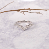 .44 CTW Diamond Half Eternity Ring 14k White Gold HE359